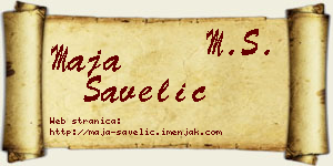 Maja Savelić vizit kartica